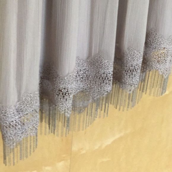 ELIE Demetria Metallic Fringe Accented Rou… - Picture 5 of 9